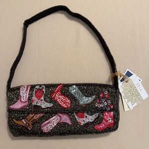 Made in India beaded bag cowboy boots